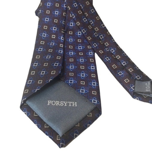 Forsyth tie silk Mens NWT Brown - Picture 1 of 5